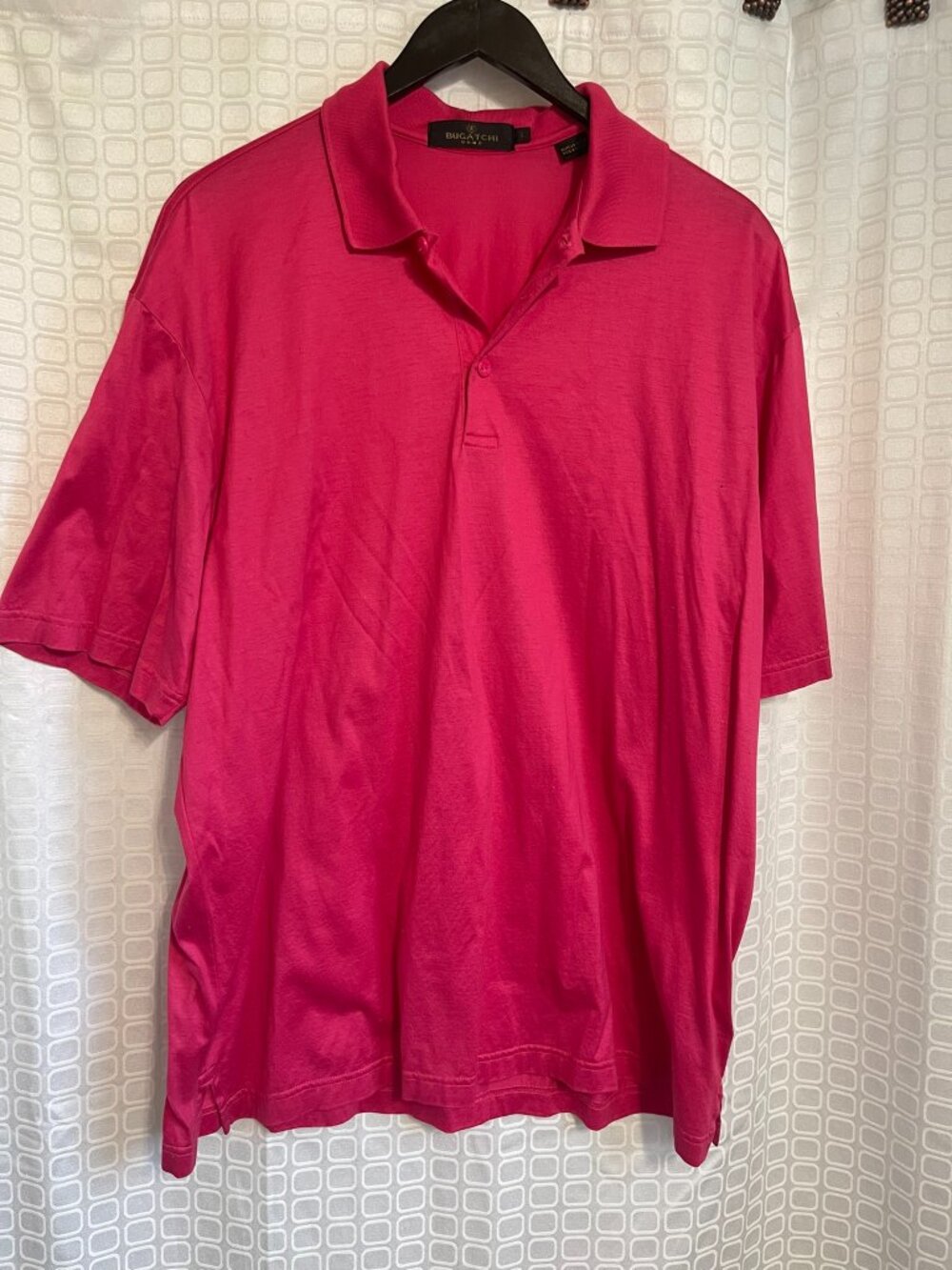 Bugatchi Uomo 100% Egyptian Cotton Pink Polo SZ L